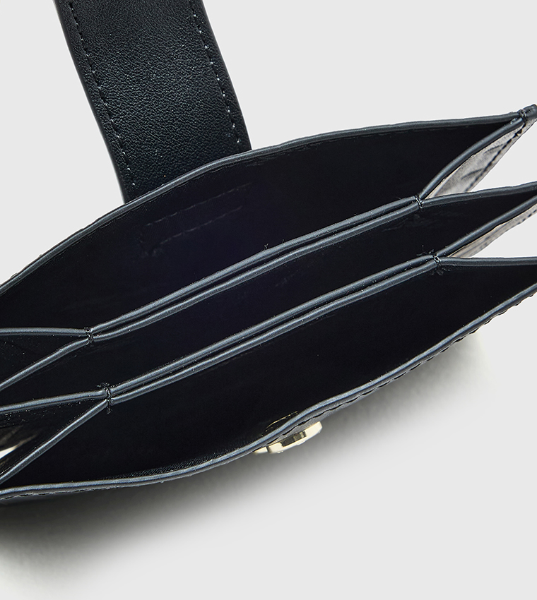 Logo Detail Snap Button Wallet