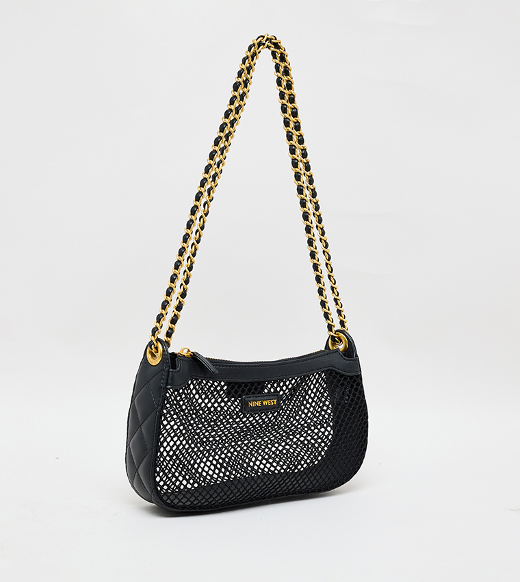 Mesh Shoulder Bag with Pouch