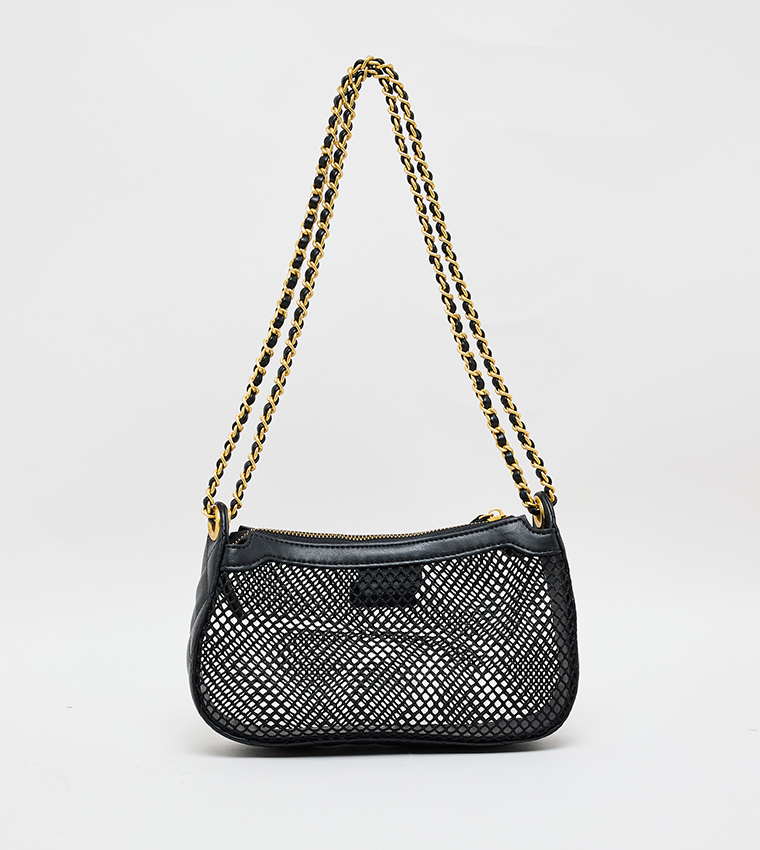 Mesh Shoulder Bag with Pouch