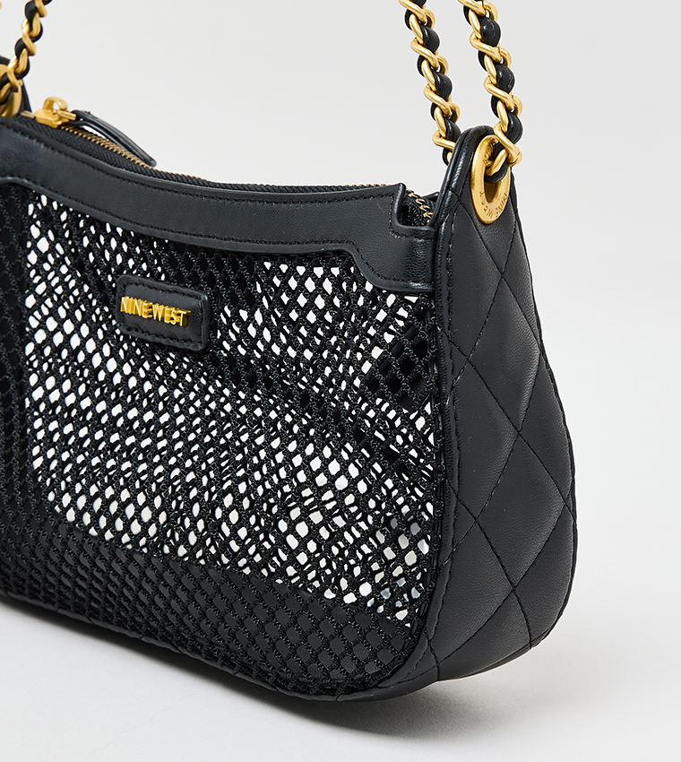 Mesh Shoulder Bag with Pouch