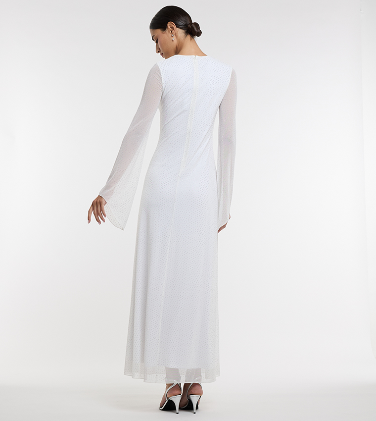 فستان ماكسي شبكي 