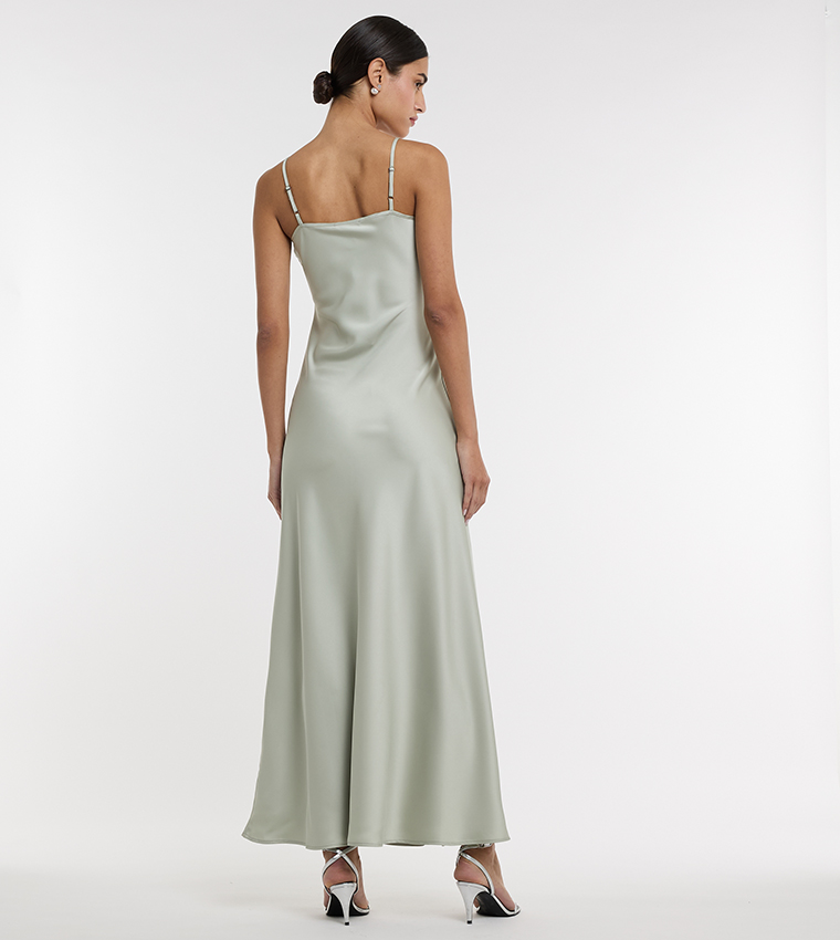 Solid Maxi Slip Dress 
