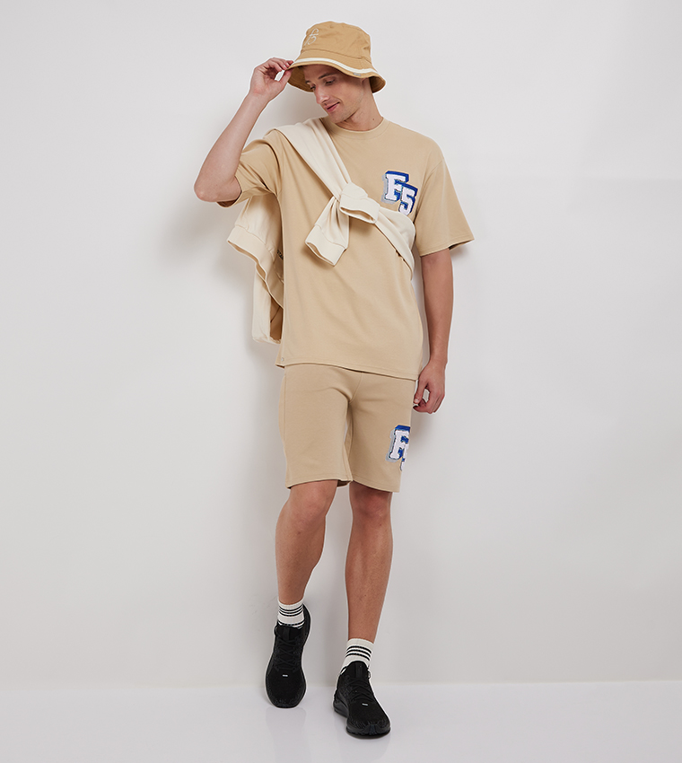 Varsity Logo Embroidered Short Sleeve Oversized T-shirt