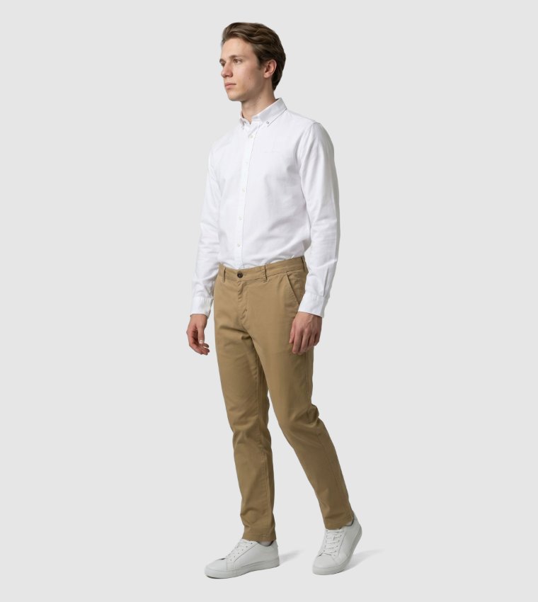 Solid Slim Fit Twill Chinos