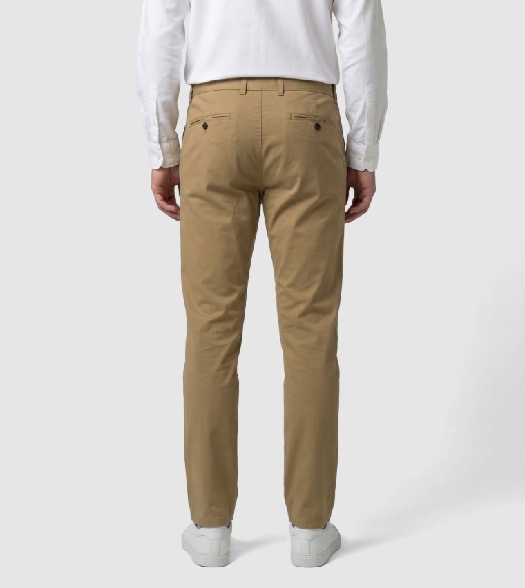 Solid Slim Fit Twill Chinos