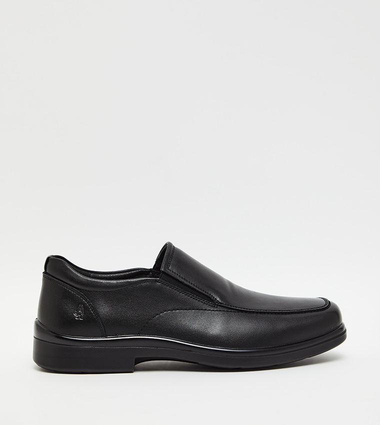 Textured Square Toe Formal Slip-On Shoes