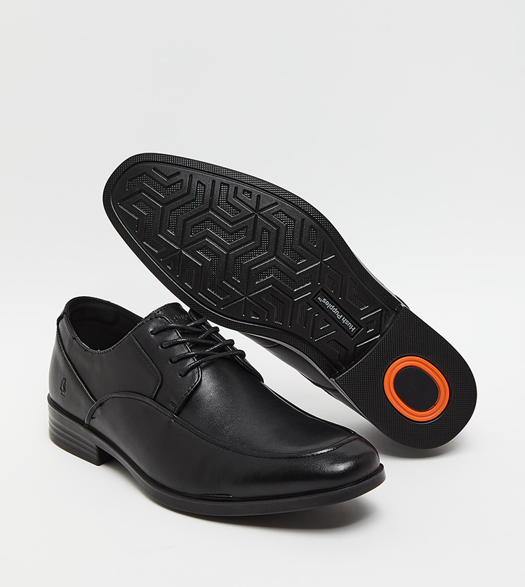 Textured Round Toe Formal Lace-On Shoes