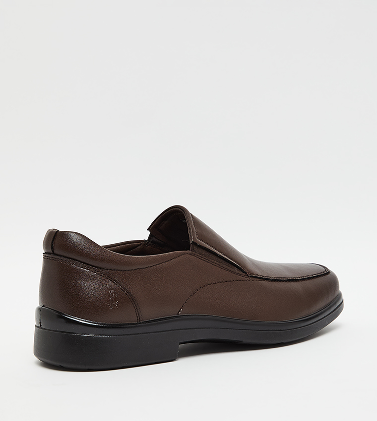 Textured Square Toe Formal Slip-On Shoes