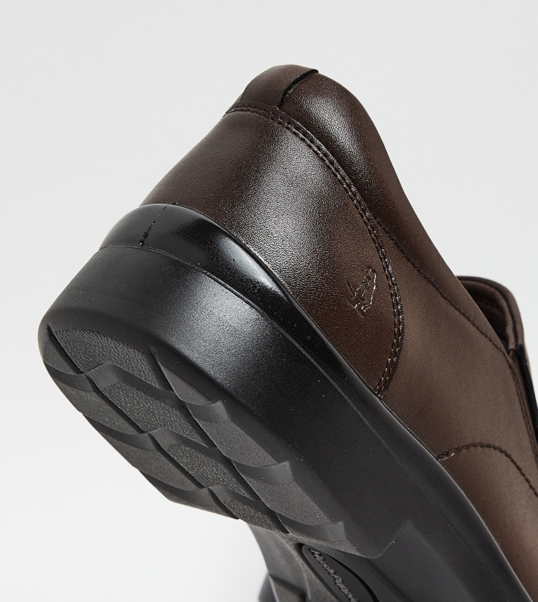 Textured Square Toe Formal Slip-On Shoes