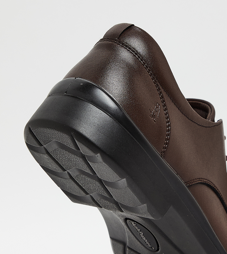 Textured Square Toe Formal Lace-Up Shoes