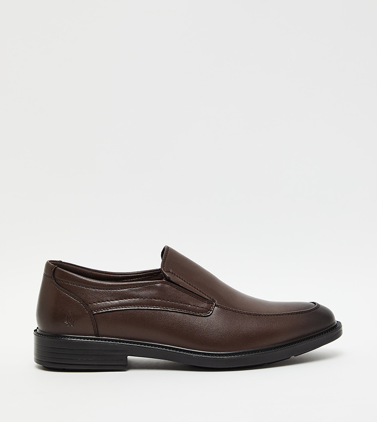 Textured Round Toe Formal Slip-On Shoes