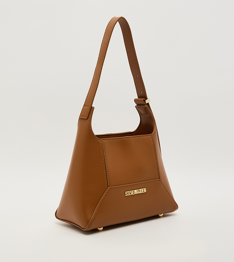 Logo Detail Zip Closure Shoulder Bag