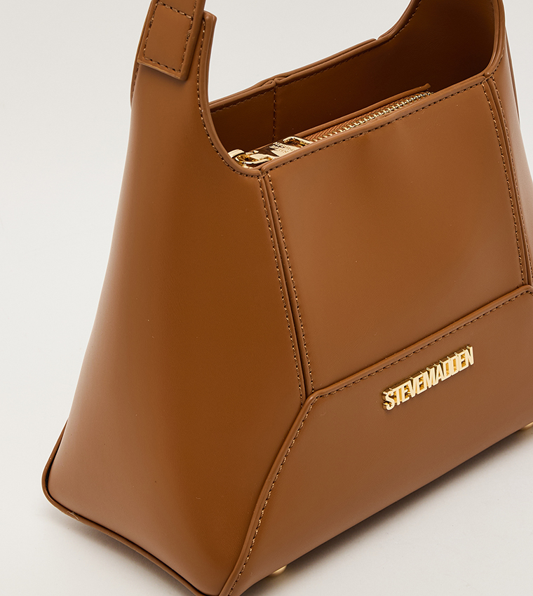 Logo Detail Zip Closure Shoulder Bag