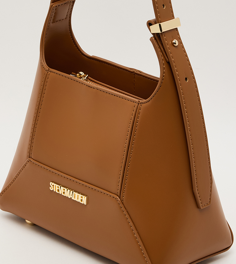 Logo Detail Zip Closure Shoulder Bag