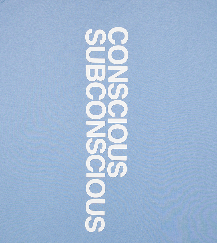 F5  تيشيرتات بياقة دائرية  - أزرق Round Neck T-Shirts
