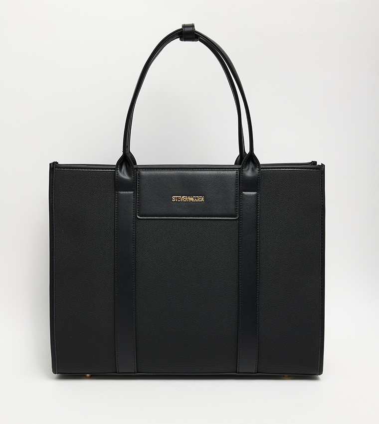 Textured Zippered Tote Bag
