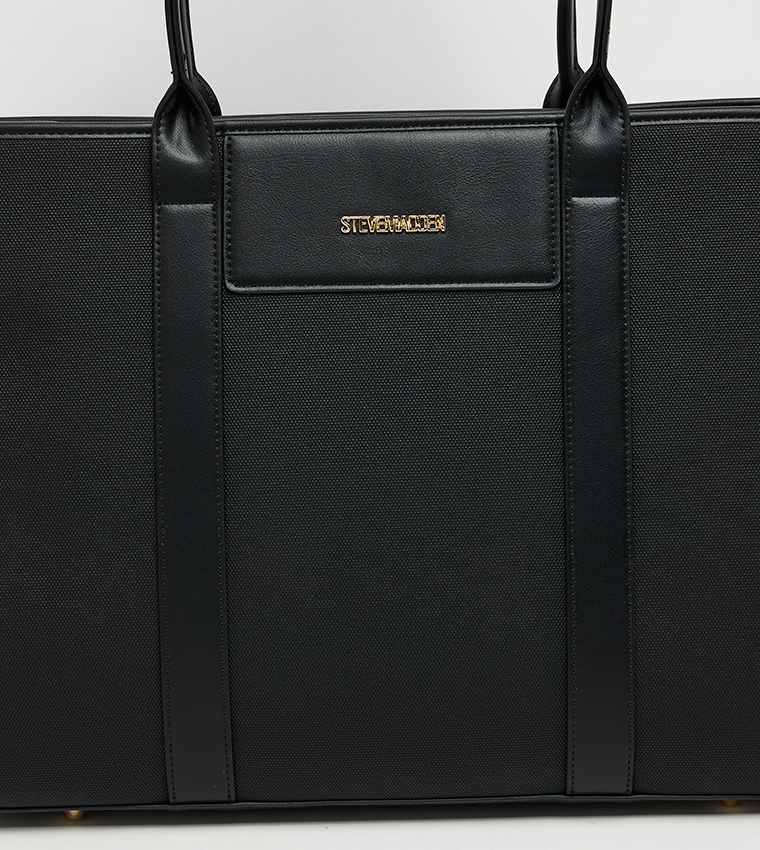 Textured Zippered Tote Bag
