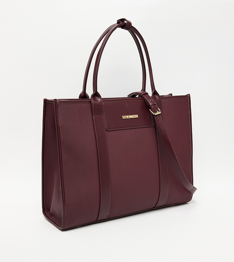 Textured Zippered Tote Bag