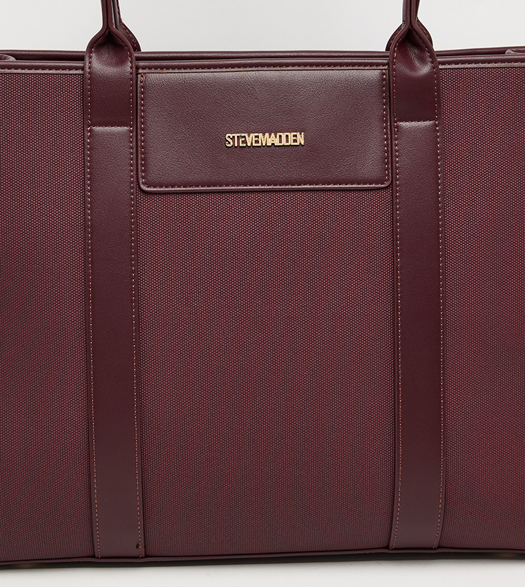 Textured Zippered Tote Bag