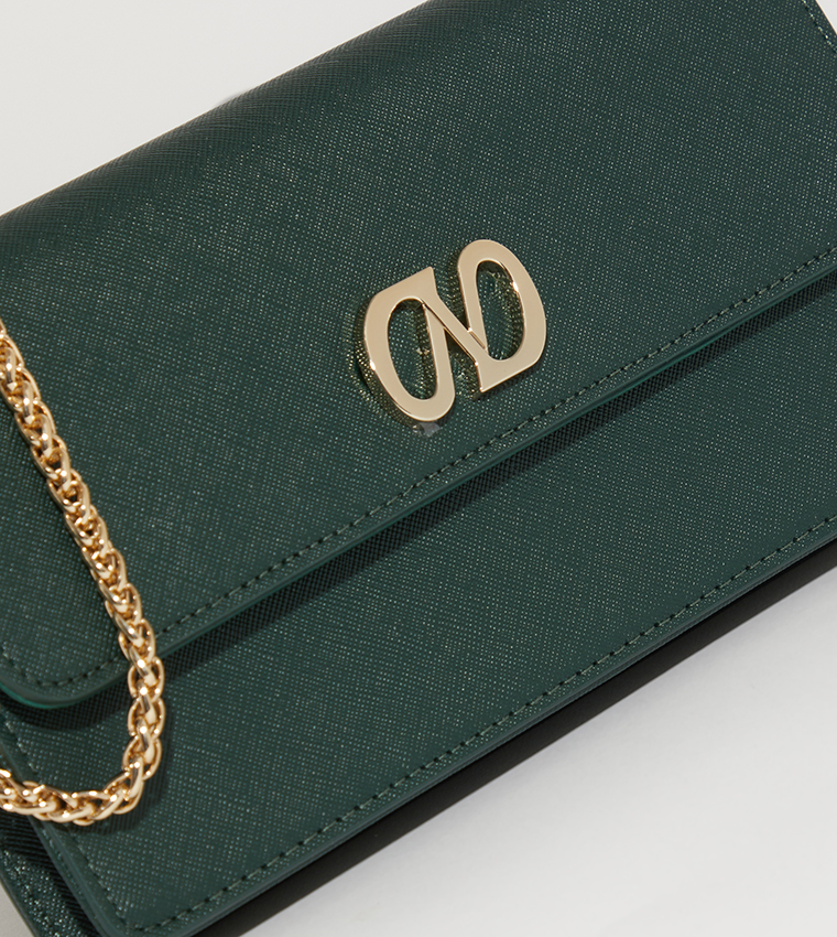 NHB TINTIN Textured Chain Handle Clutch