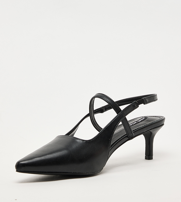 D-LUCY Pointed Toe Slingback Pumps