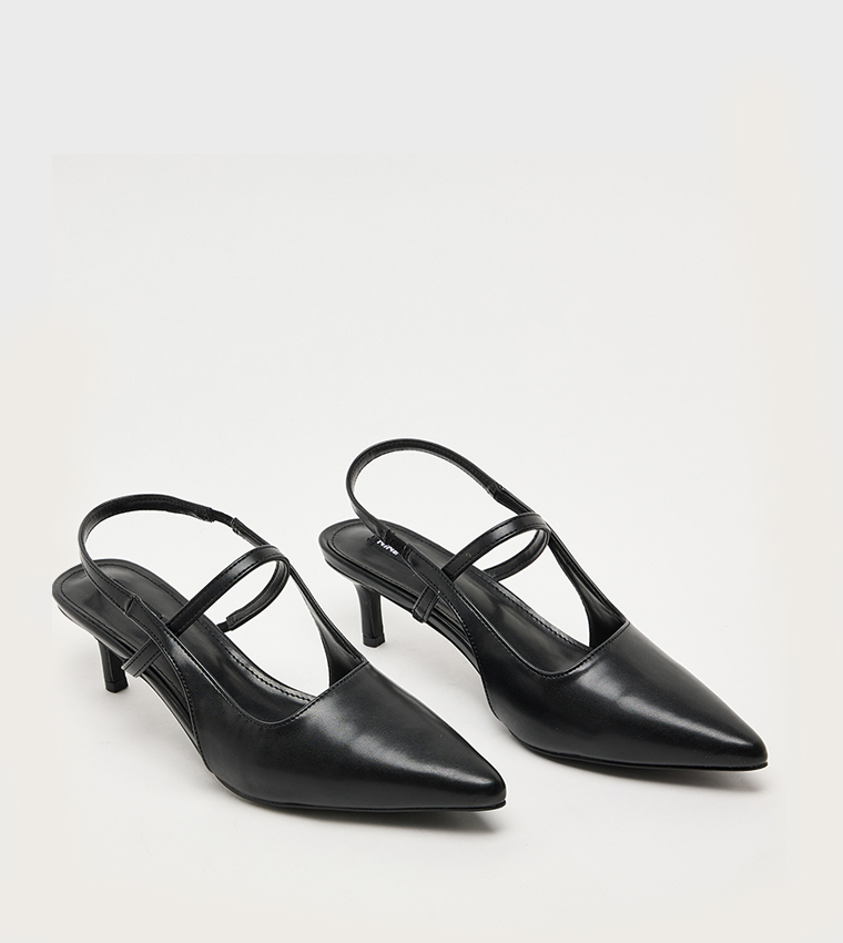D-LUCY Pointed Toe Slingback Pumps