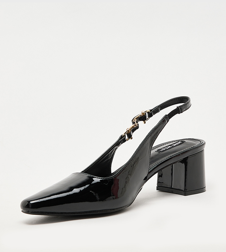 D-VERONICA Block Heel Slingback Pumps