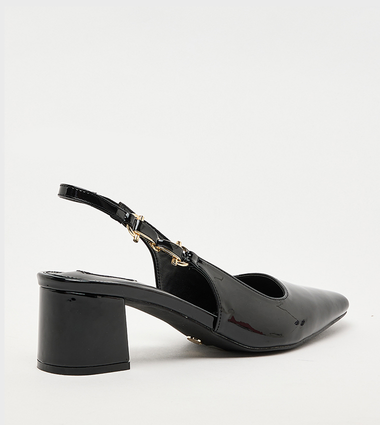 D-VERONICA Block Heel Slingback Pumps