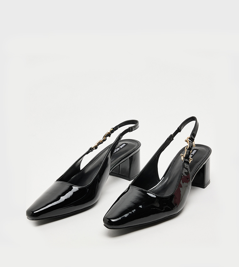 D-VERONICA Block Heel Slingback Pumps