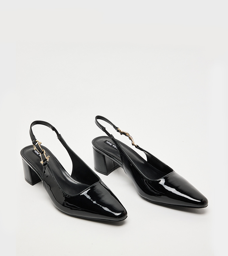 D-VERONICA Block Heel Slingback Pumps