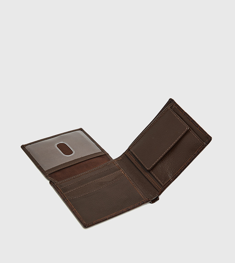 Textured Bi-Fold Wallet