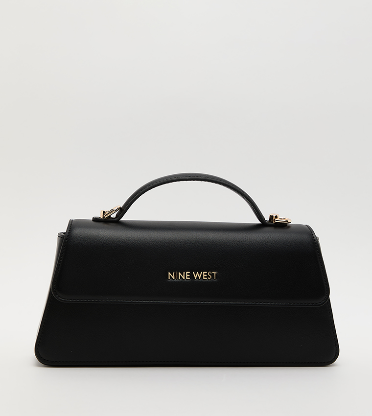 Logo Detail Flap Top-Handle Bag