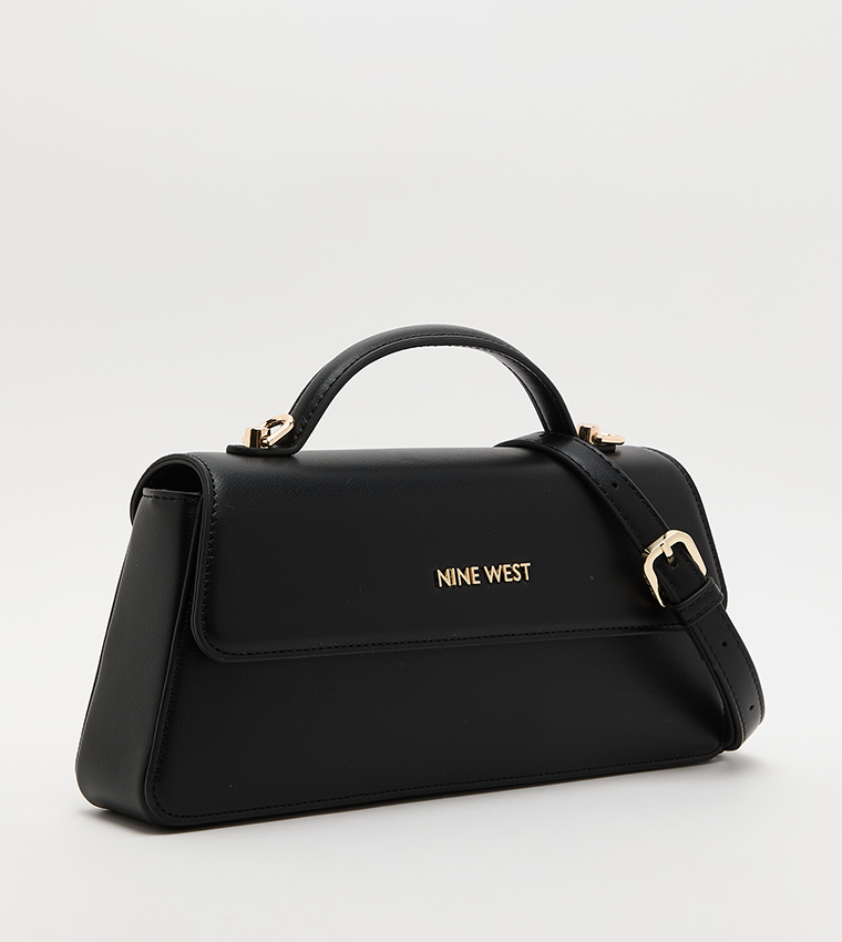 Logo Detail Flap Top-Handle Bag