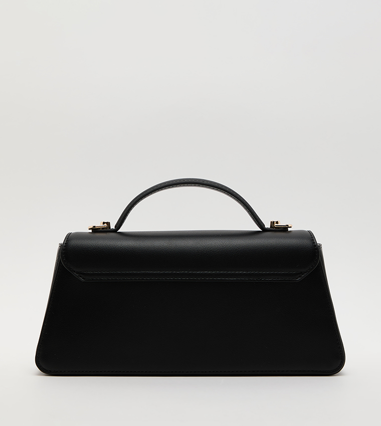 Logo Detail Flap Top-Handle Bag