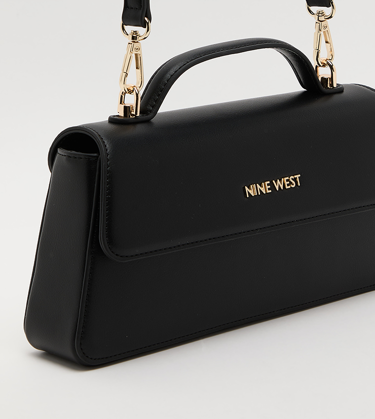 Logo Detail Flap Top-Handle Bag