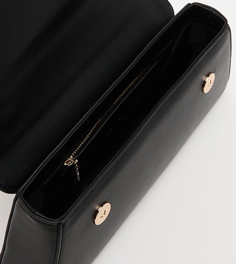 Logo Detail Flap Top-Handle Bag