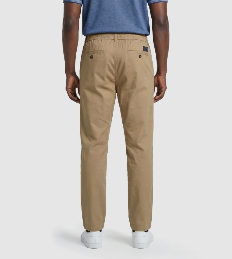 Solid Pleated Detail Loose Fit Pants