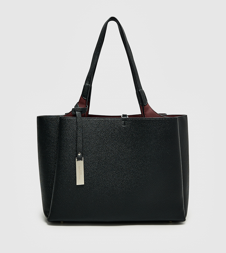 Textured Zip Tote Bag, Medium