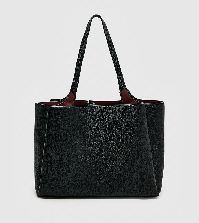 Textured Zip Tote Bag, Medium