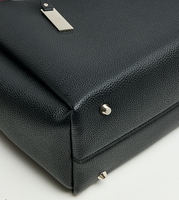 Textured Zip Tote Bag, Medium