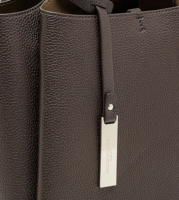 Textured Zip Tote Bag, Medium