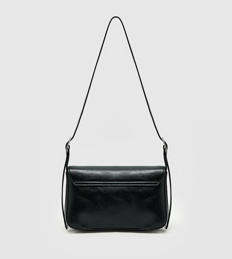 Solid Twist Lock Shoulder Bag, Small