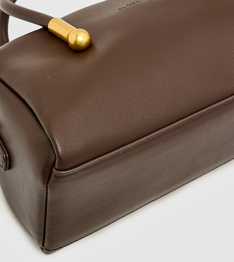 Metal Accent Zip Handheld Bag, Medium