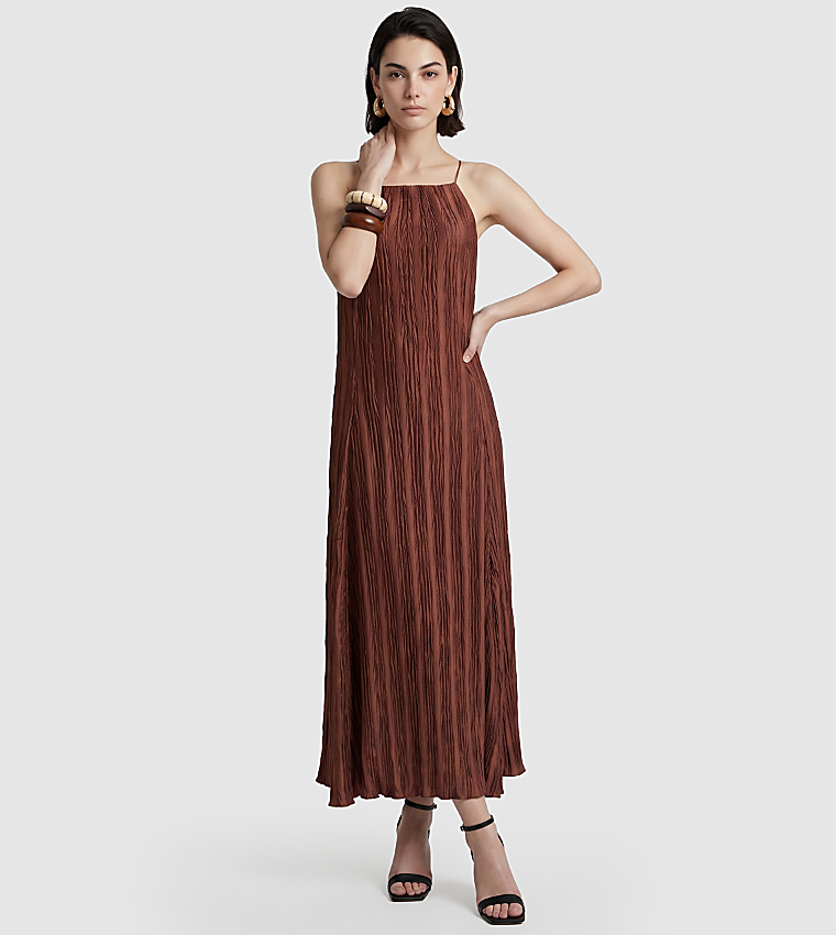بي سي بي جي  فساتين ميدي  - بني  Midi Dresses