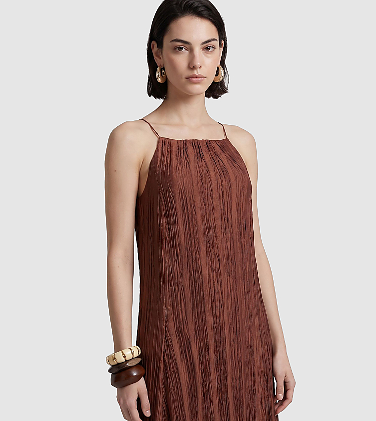 بي سي بي جي  فساتين ميدي  - بني  Midi Dresses