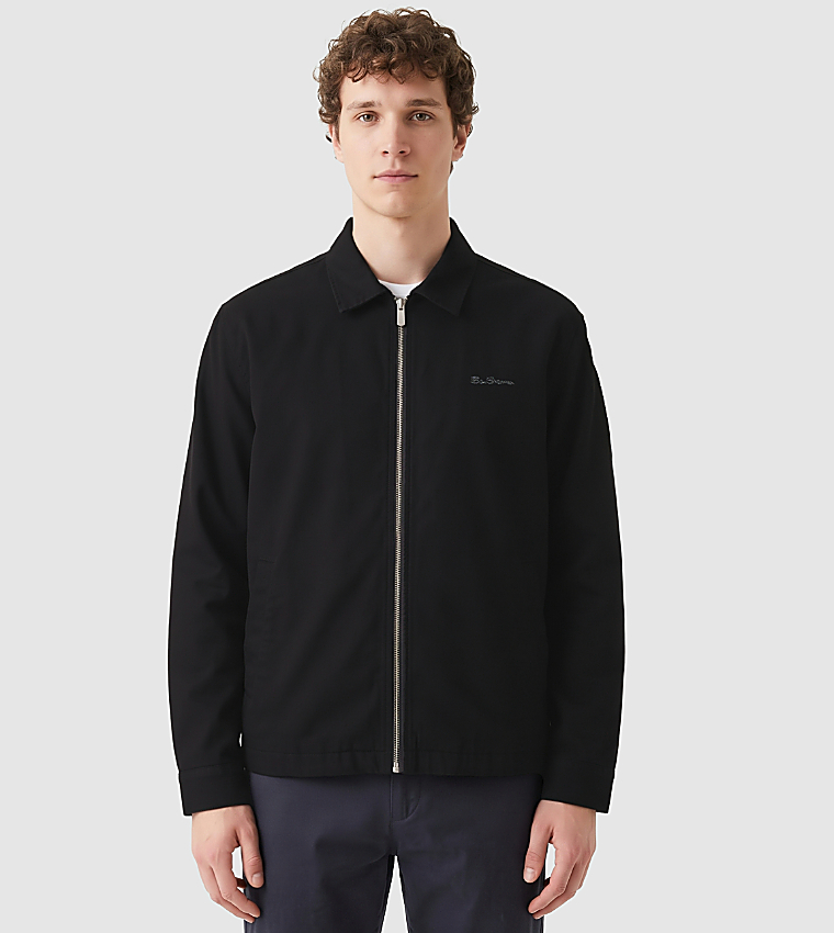 Solid Zip Closure Casual Jacket