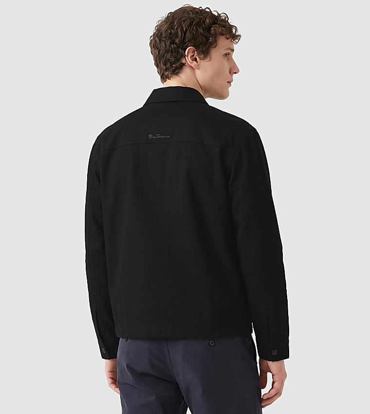 Solid Zip Closure Casual Jacket