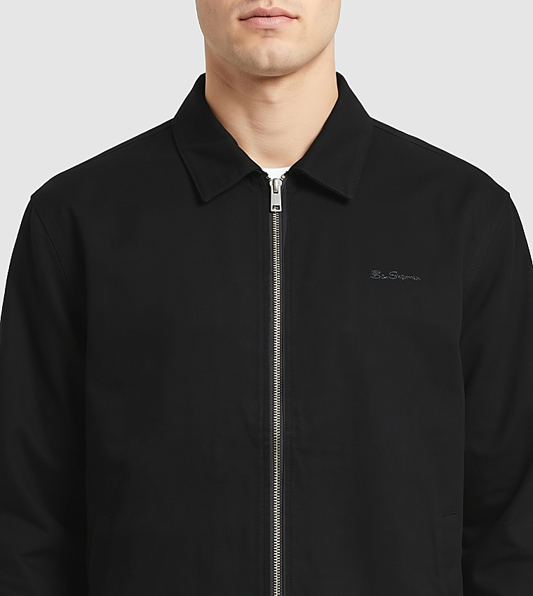 Solid Zip Closure Casual Jacket