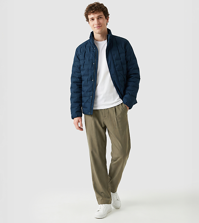 Quilted High Neck Puffer Jacket