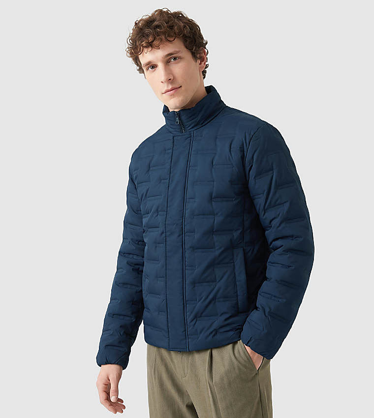 Quilted High Neck Puffer Jacket